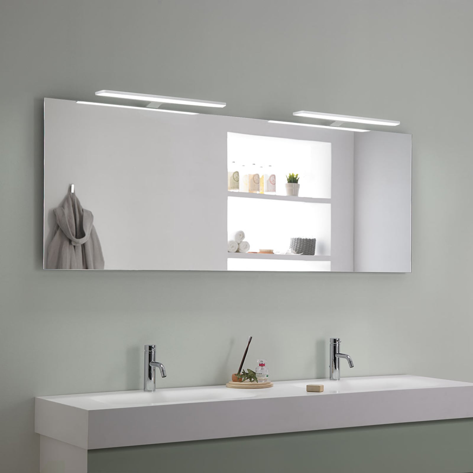 Ebir LED Spiegelleuchte Nayra tageslichtweiß 113° 0,9cm Leuchte Lampe Badlampe - 8435324901634