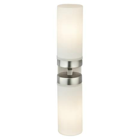 B-Ware Globo Wandleuchte Space Wandlampe Leuchte Lampe Licht Nickel Zweiflammig Ip44