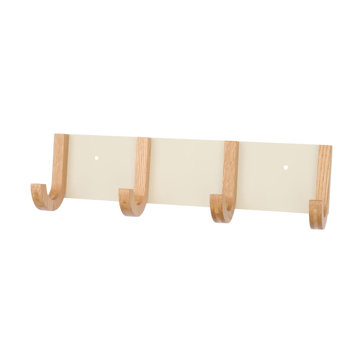 Design Letters Jay Garderobe Wandgarderobe Haken L 43 Cm Eiche Natur Cremeweiß B-Ware