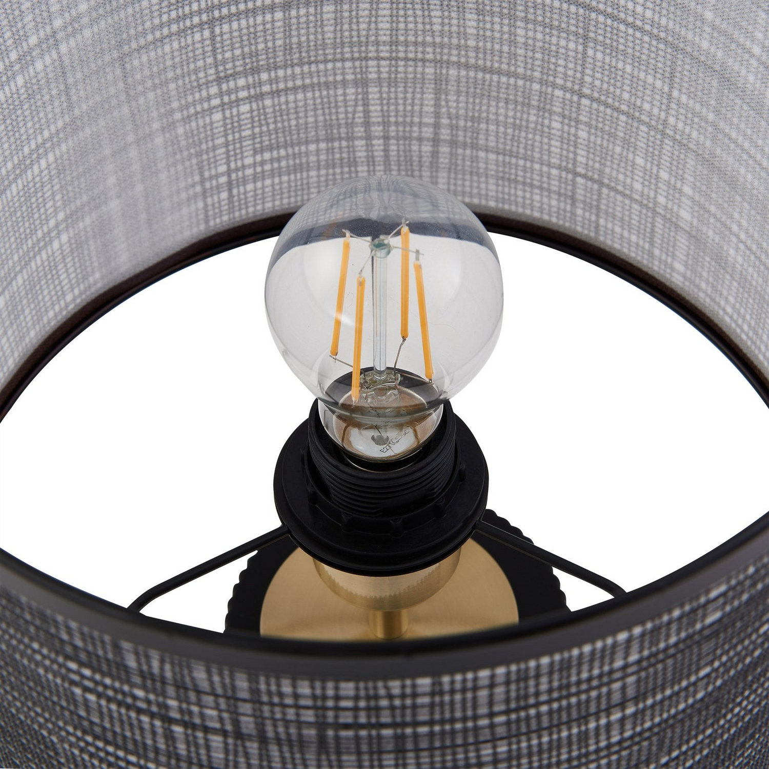 B-Ware Lindby Tischleuchte Sorscha Schwarz Eisen ø 26 Cm Tischlampe Lampe Leuchte Spot