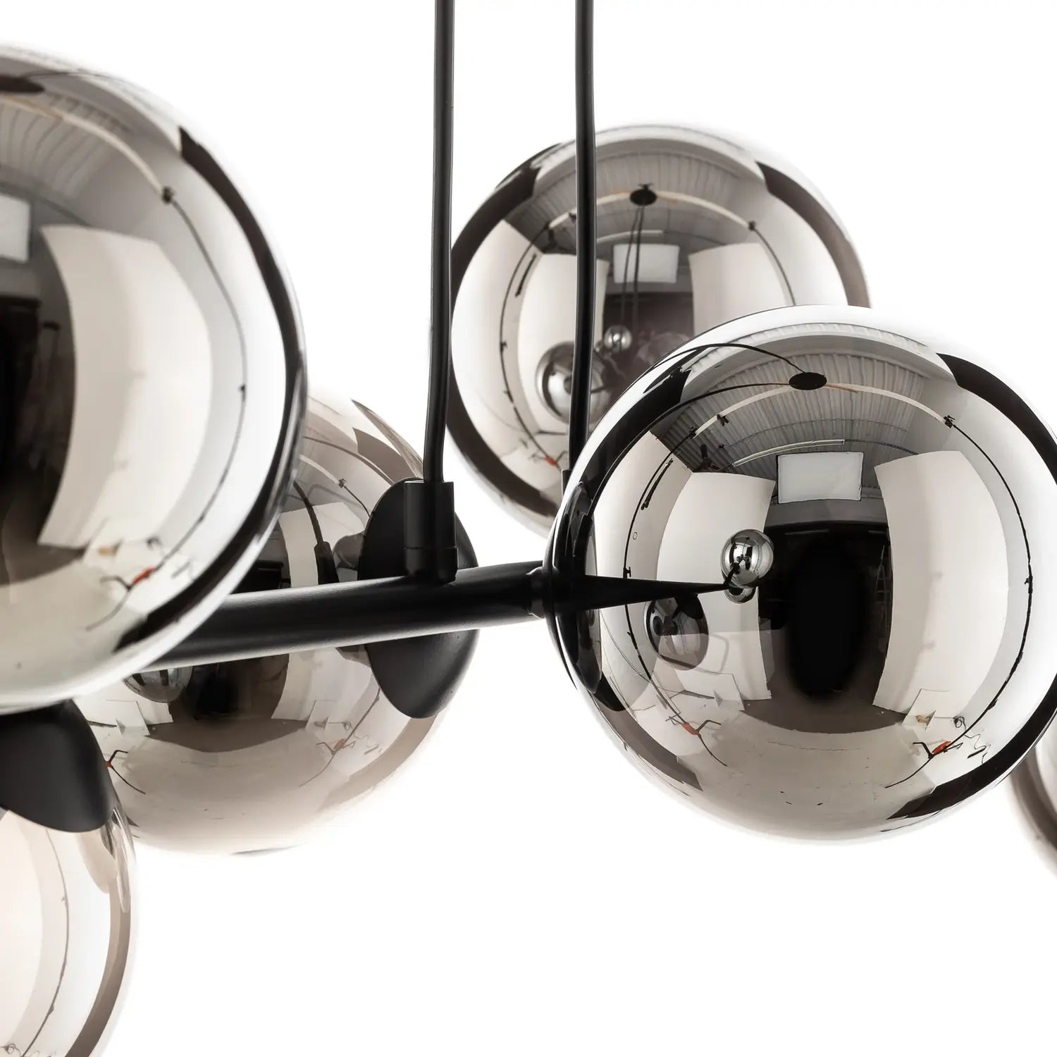 B-Ware Glassy Pendelleuchte Hängeleuchte Lampe Glas Schwarz Graphit E14 Wohnzimmer - 3071188
