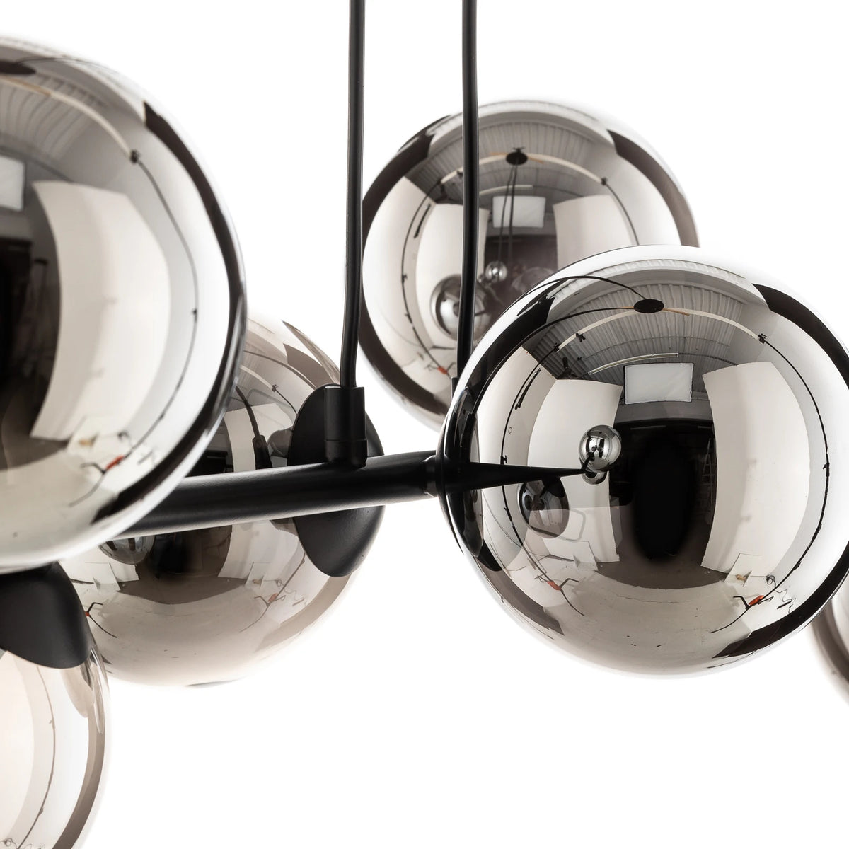 Glassy Pendelleuchte Hängeleuchte Lampe Glas schwarz graphit E14 Wohnzimmer - 3071188