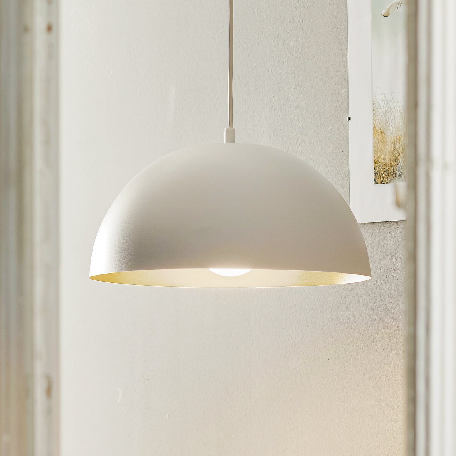 Hängelampe Beta LED Hängeleuchte Pendellampe dimmbar gold weiß Metall 17cm - 5902693778974