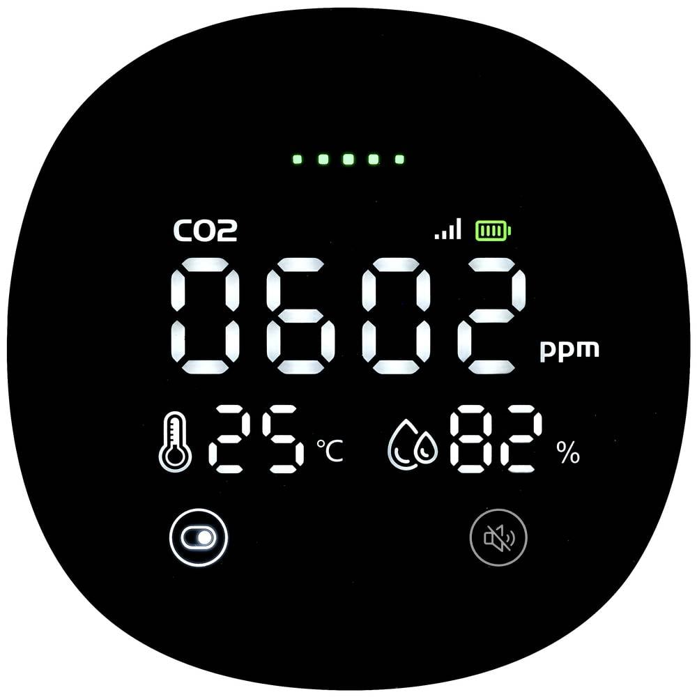 B-Ware Kohlendioxid Melder App Steuerung Thermometer Hydrometer Messgerät