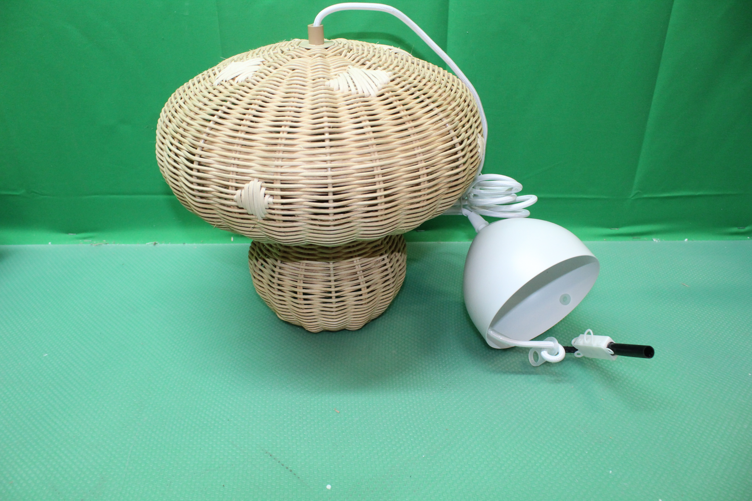 Allie Hängeleuchte Lampe Rattan Pilzform Naturbraun Deckenleuchte Wohnraum  B-Ware - 5704924018787