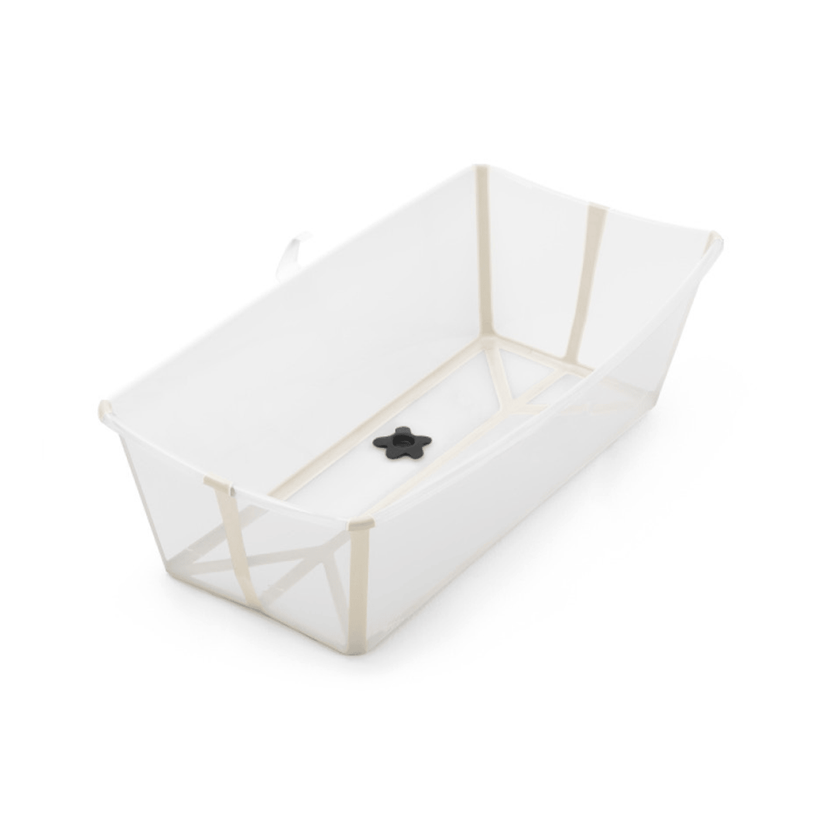 Stokke Flexi Bath XL Transparent Sandy Beige hitzeempfindlichem Stöpsel Wanne - 7040355359128