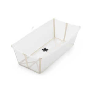 B-Ware Stokke Flexi Bath XL Transparent Sandy Beige hitzeempfindlichem Stöpsel Wanne