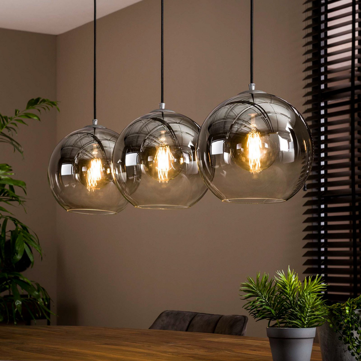 Hängeleuchte Allessandra Pendelleuchte Deckenlampe Glasschirm Dreiflammig E27813 B-Ware
