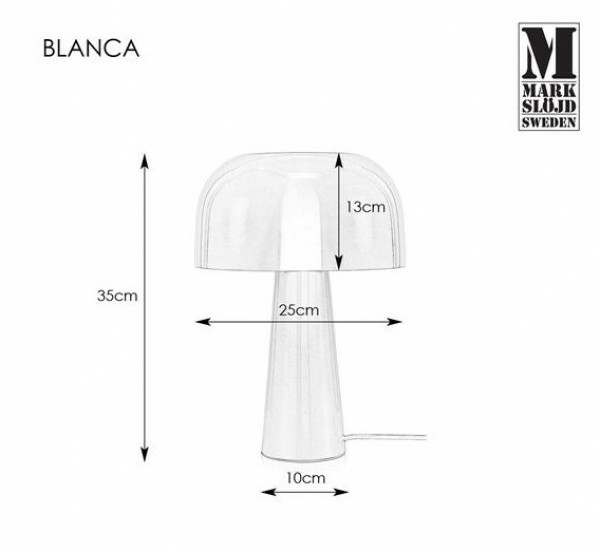 Lampe de table Markslöjd Blanca, lampe de chevet, luminaire, douille E14, produit de seconde main