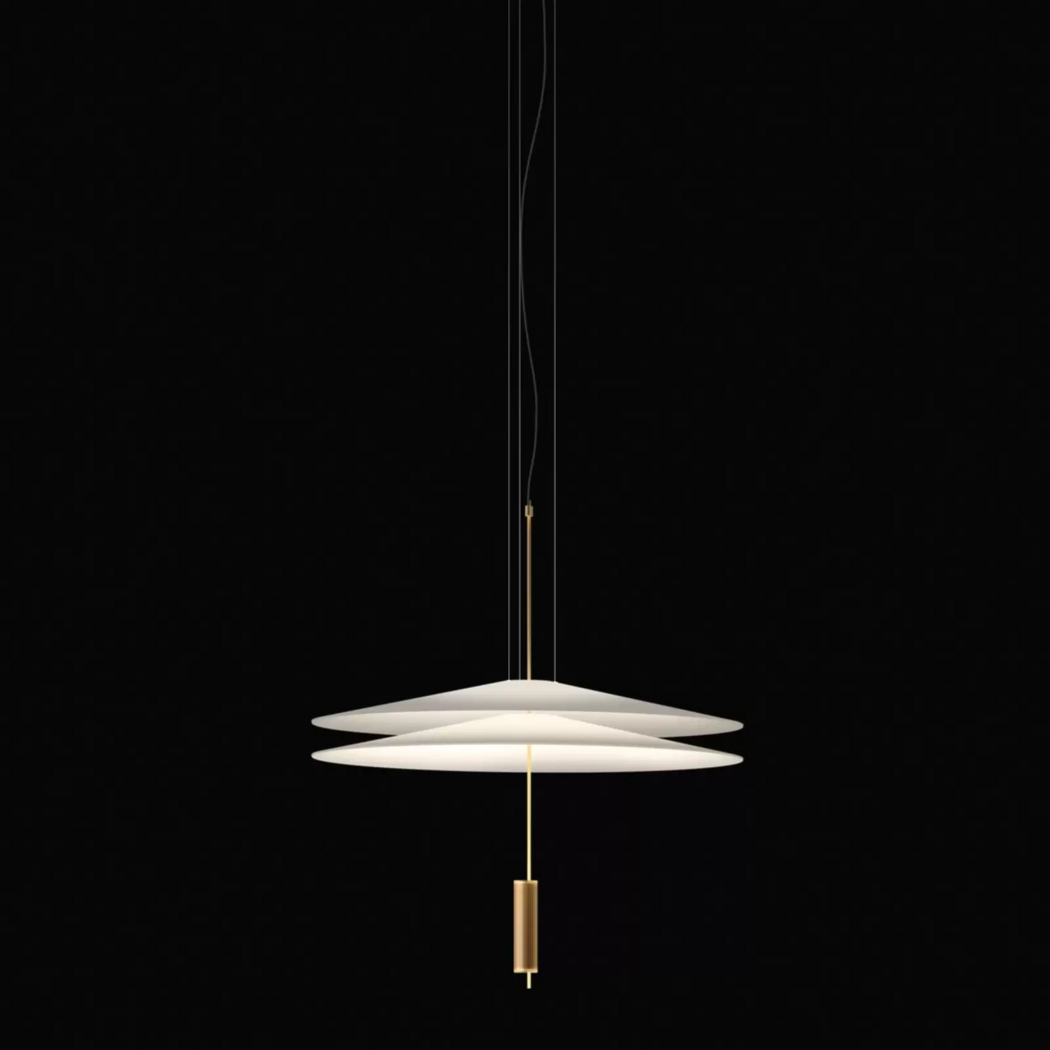 Vibia Flamingo Led Pendelleuchte Hängeleuchte Deckenlampe Lampe 2 Schirme Gold B-Ware