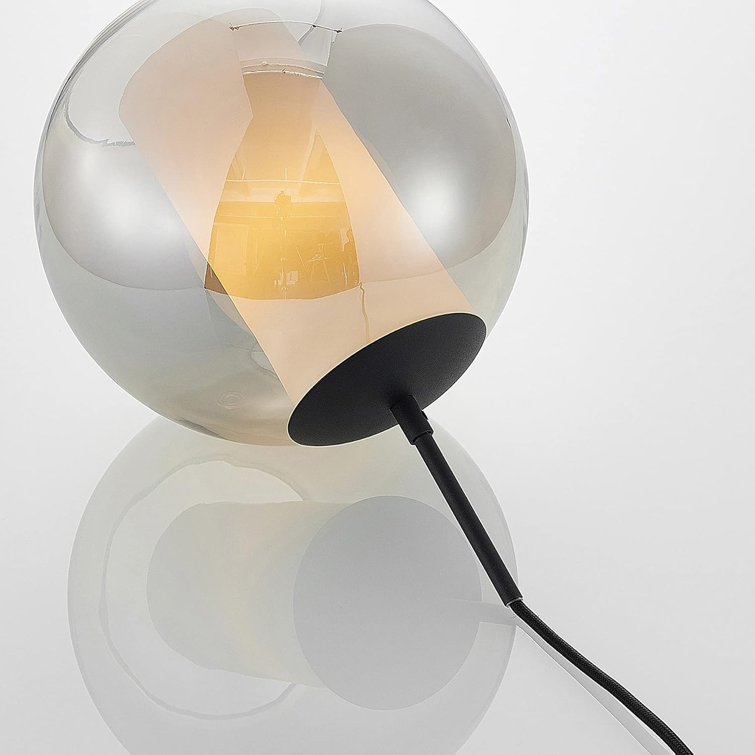 Lindby Yela Glas Hängeleuchte Lampe Leuchte Deckenlampe Dreiflammig Rauchgrau B-Ware - 4251096566529