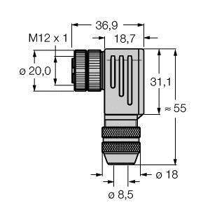 Turck 6904723 Sensor /Aktor Steckverbinder Steckverbinder Konfektioniert 1 St. B-Ware - 4047101458558