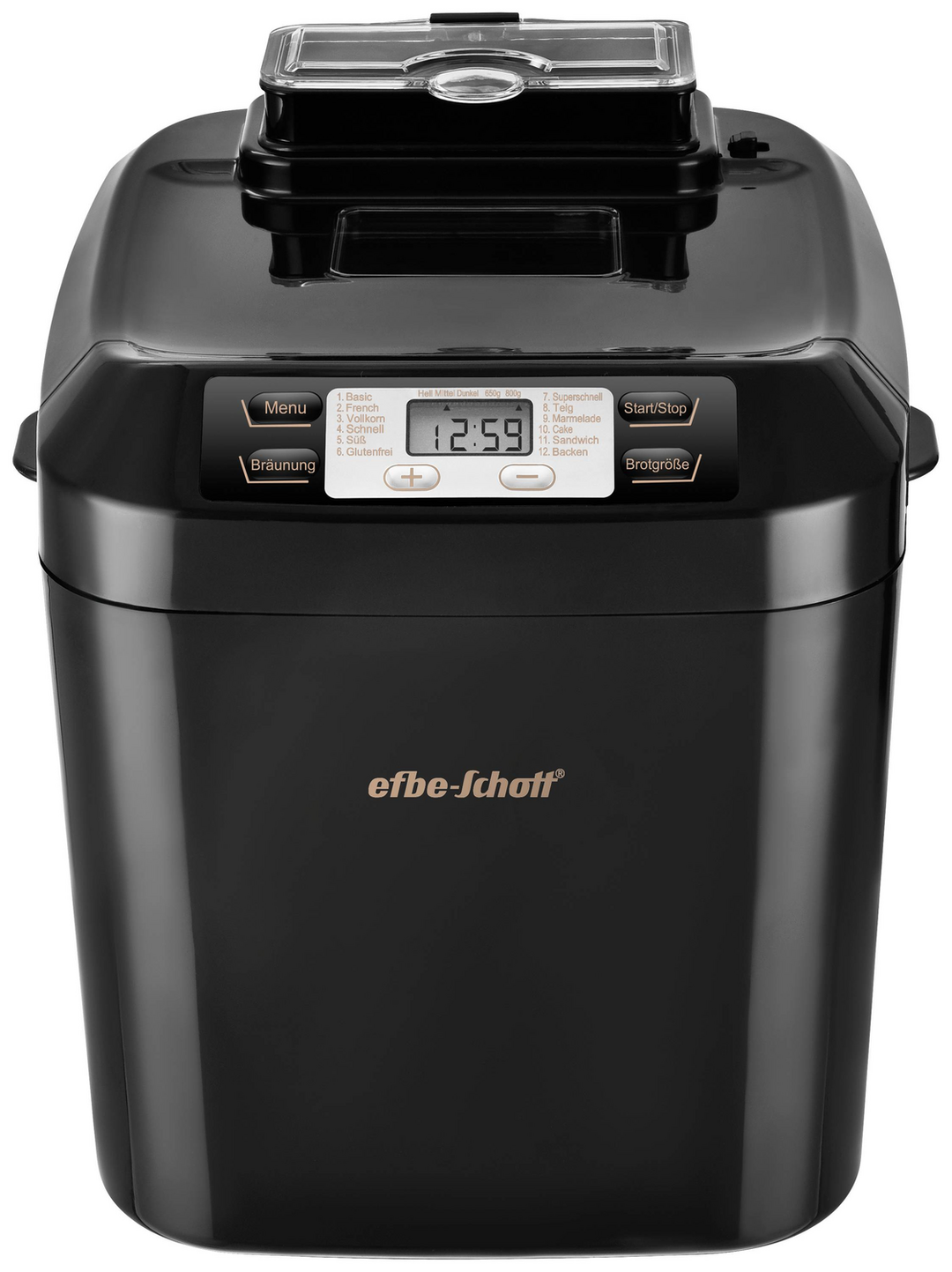 EFBE Schott SC BBA 1000 BK CP Brotbackautomat Timerfunktion Antihaftbeschichtung