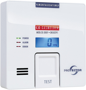 B-Ware Protector Kohlenmonoxid-Melder Alarm batteriebetrieben detektiert Kohlenmonoxid