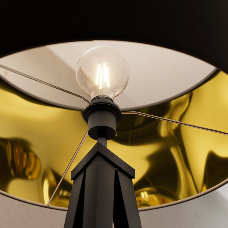 Lindby Benik Tripod Stehlampe S Tandleuchte Stehleuchte Wohnzimmerlampe Schw807 B-Ware - 4251096530964