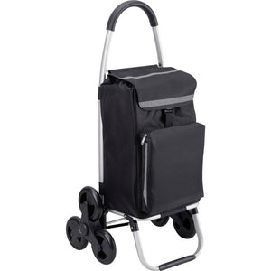 B-Ware Metafranc Einkaufstrolley Einkaufswagen Aluminium schwarz 59l 20kg 47x46cm 108cm