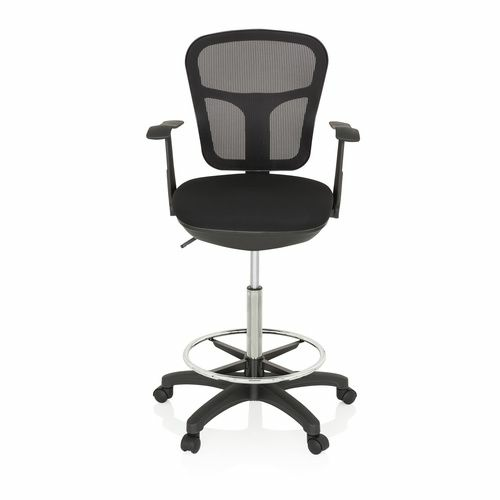 B-Ware Hjh Office Arbeitsstuhl Counterstuhl Top Work 108 Netz Schwarz Drehstuhl522