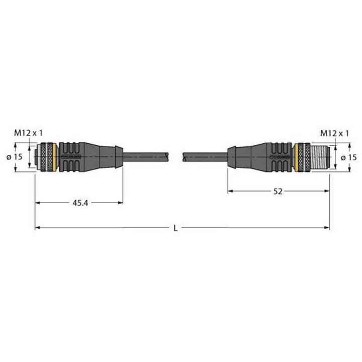 Turck 6626354 Sensor-/Aktor-Steckverbinder konfektioniert 0.60m Industriestecker