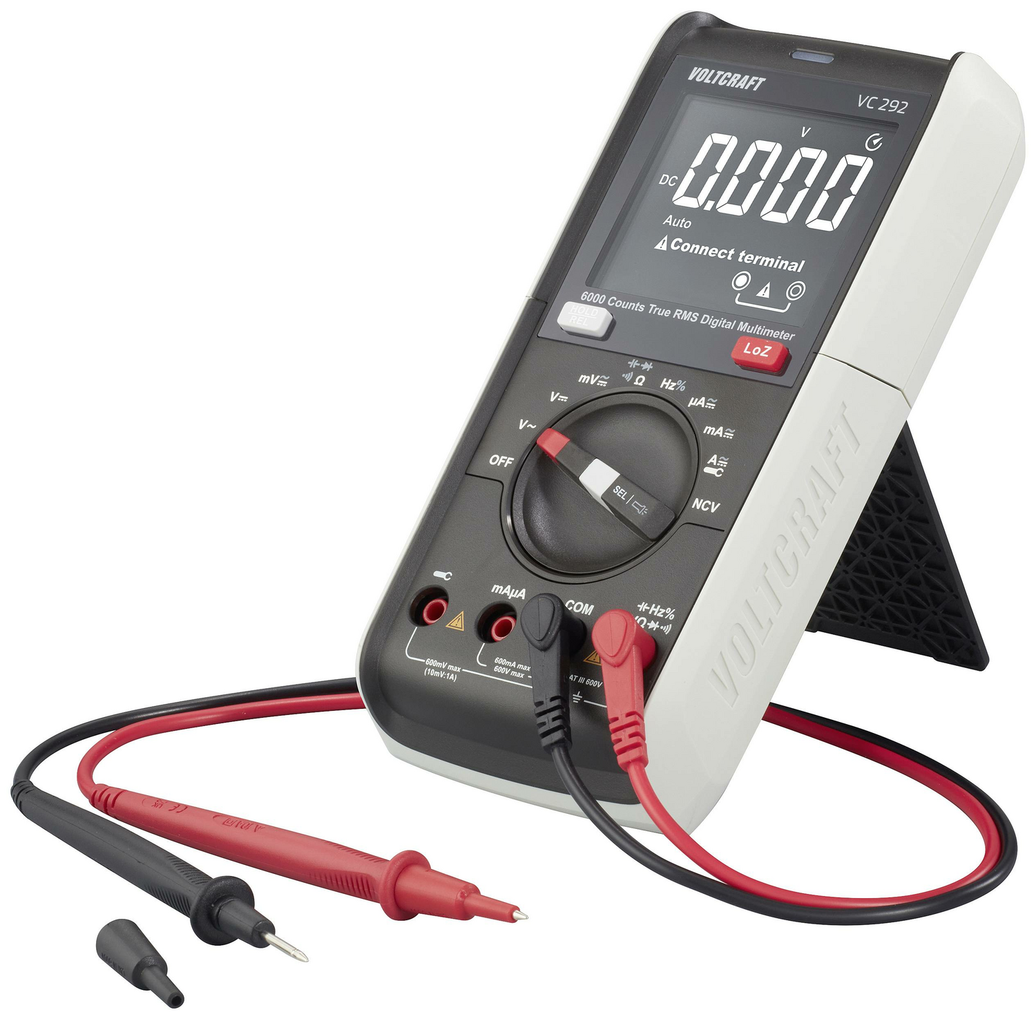 Multimètre numérique portable VOLTCRAFT, appareil de mesure du courant, de la tension et de la capacité