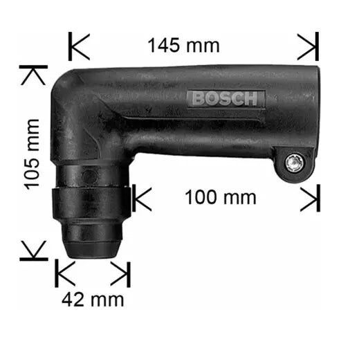 B-Ware Bosch Winkelbohrkopf Adapter Bohrhämmer Sds Plus Werkzeughalter 43 Mm - 3165140015790