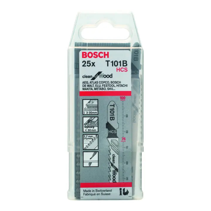 B-Ware Bosch Stichsägeblatt T 101 B Ve à 25 Stück Clean For Wood Sägeblatt - 3165140127660