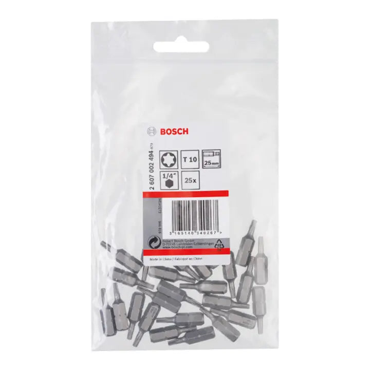 B-Ware Bosch Schrauberbit Extra Hart T10 25 Mm Bit Biteinsatz Schraubeinsatz - 3165140340267