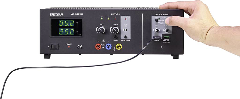 B-Ware Voltcraft Labornetzgerät Vlp 1405 Usb 3 Ausgänge Einstellbar 0 40 V 0 5 A 233 W