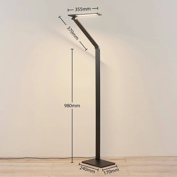 Lucande Dimmbare LED-Stehlampe Salome Standleuchte Wohnzimmerleuchte Leselampe