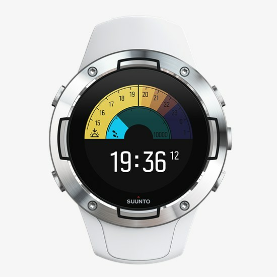 Suunto 5 Sportuhr Fitnessuhr Fitnesstracker Smartwatch Laufuhr Uhr Weiß