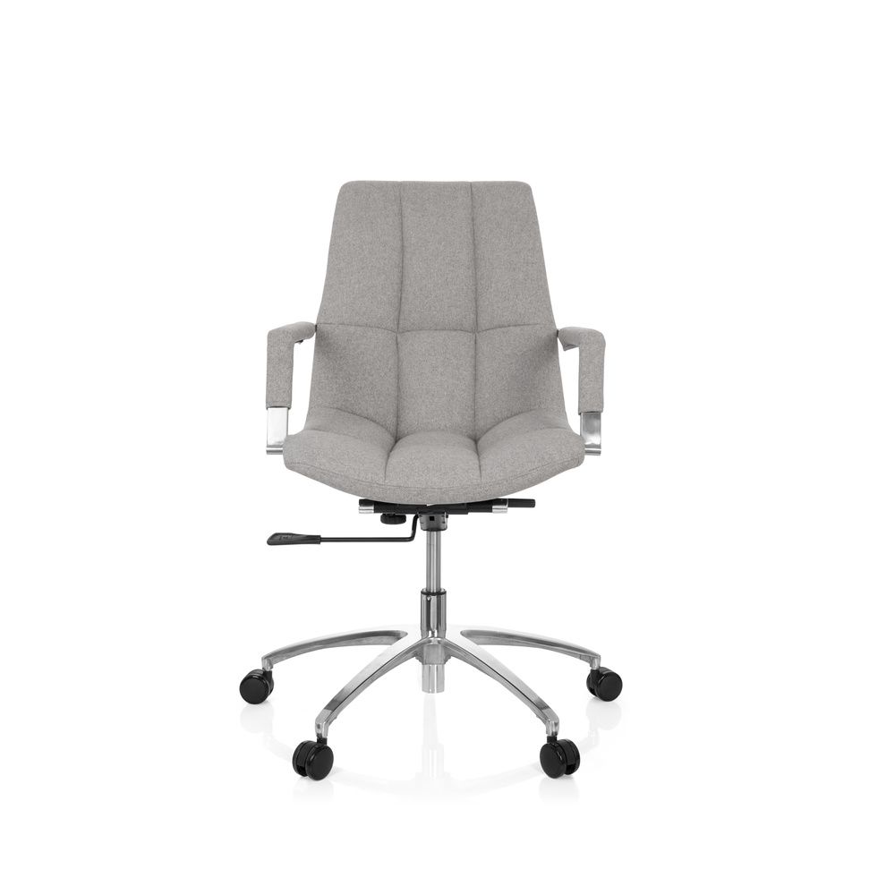 hjh OFFICE Bürostuhl Drehstuhl SARANTO Schreibtischstuhl Sessel Stoff hellg867 - 4251084658328
