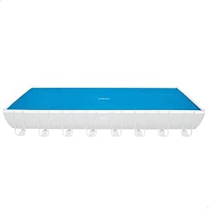 Intex Above Ground Outdoor Solar Pool Cover Rectangle 9.7x4.8m for 26374 Blue - 6941057422275