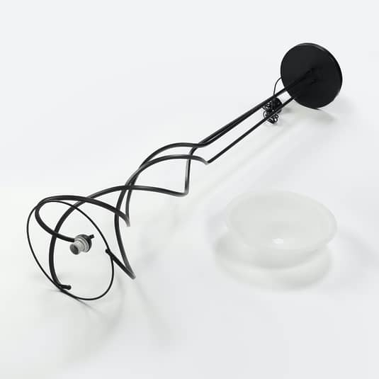 B-Ware Lindby Lilou Deckenfluter Deckenlampe Deckenleuchte Lampe Glasschale Antikbraun