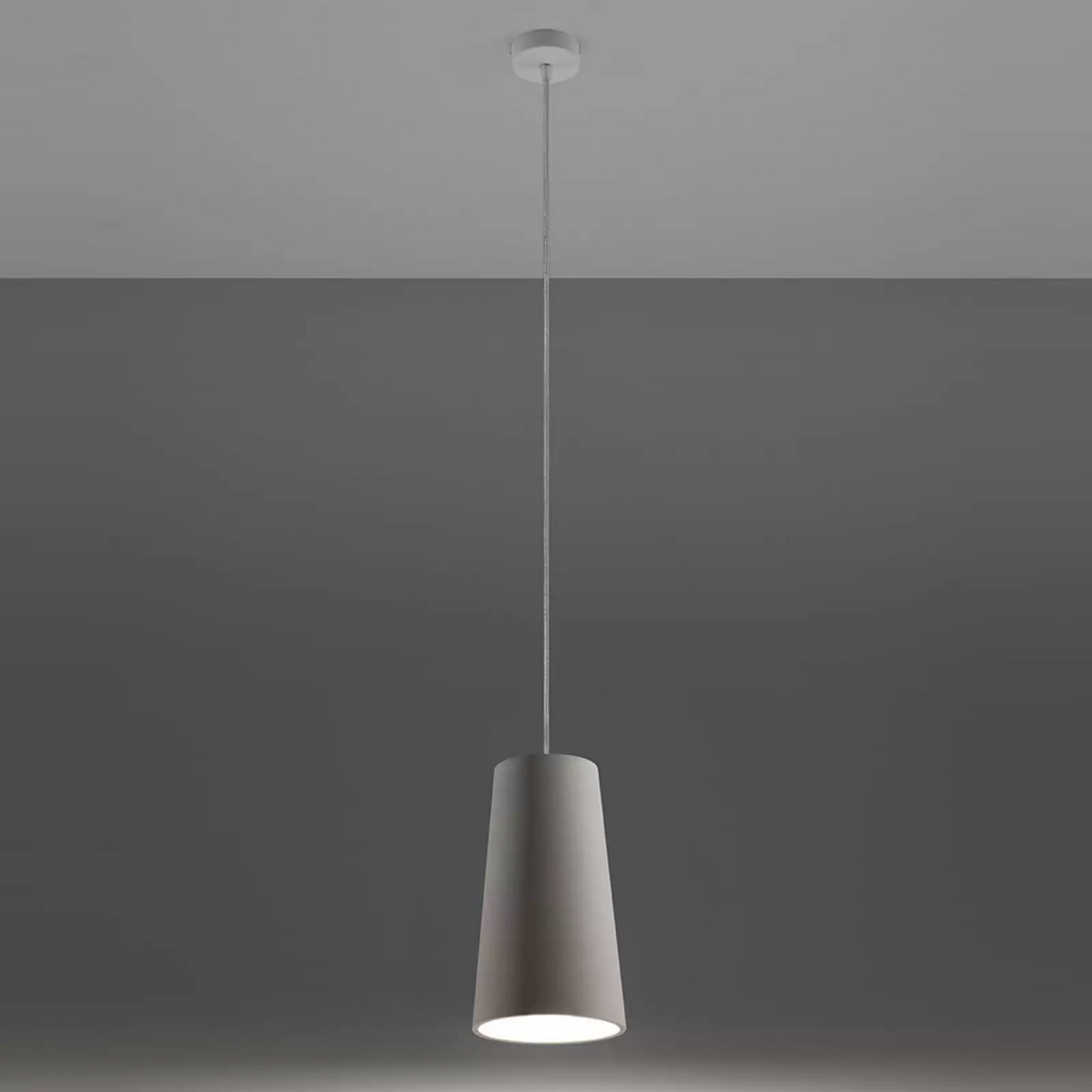 B-Ware Pendelleuchte Nalu Mit Schirm Aus Keramik Pendellampe Lampe Leuchte Spot Licht