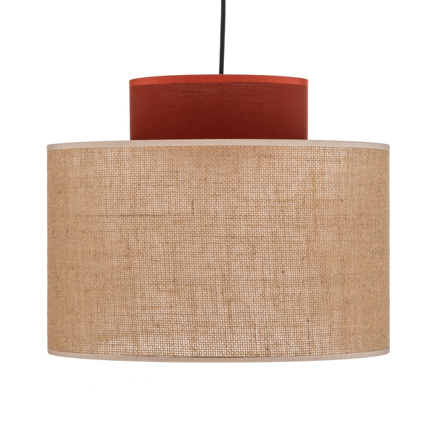 Suspension Duo ø 38 cm, marron rouille, marron naturel, jute, plafonnier, qualité B