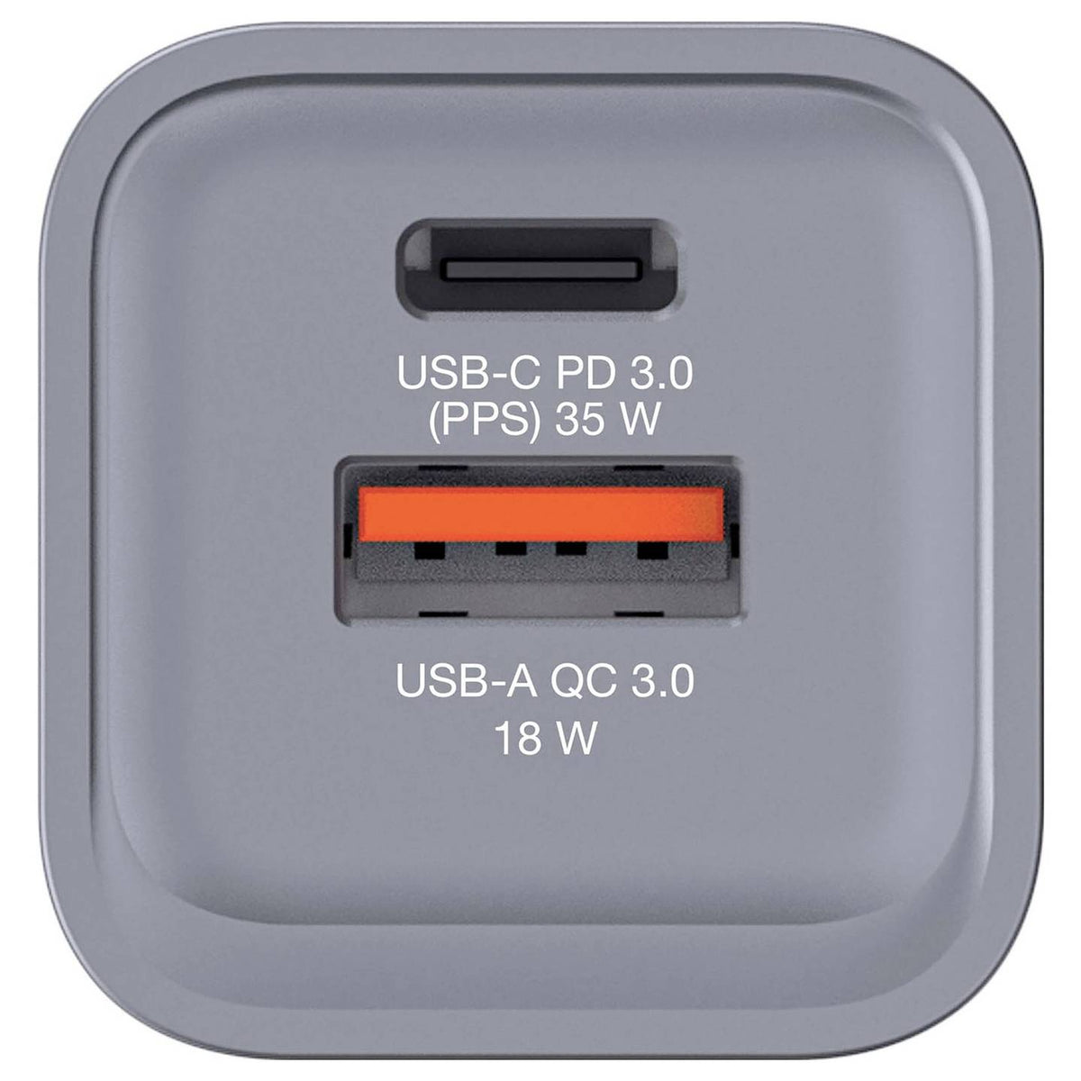 Verbatim Reiseladeadapter Ladegerät GaN USB-C USB-A Grau Smartphone Tablet - 23942322009