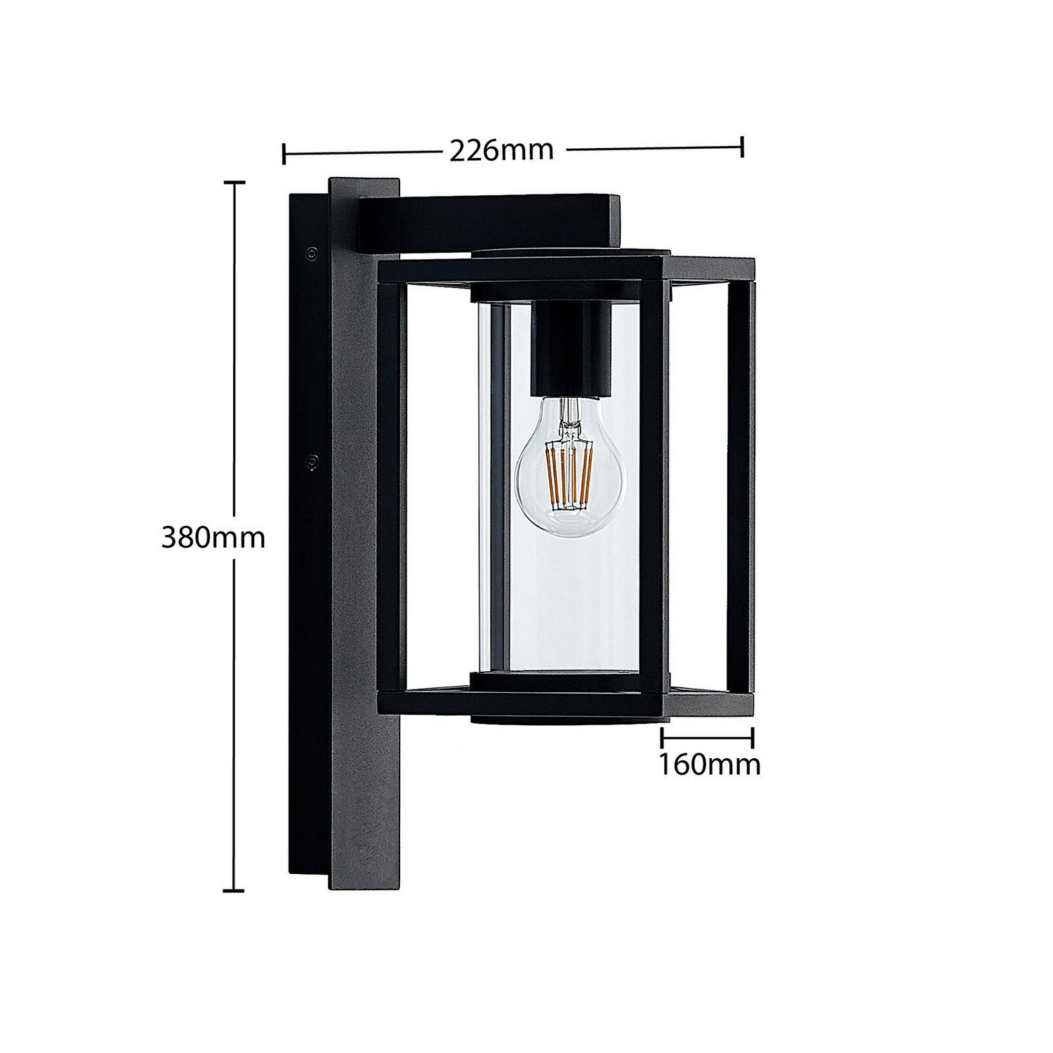 B-Ware Lucande Ferda Außenwandleuchte Gartenleuchte Außenlampe Wandleuchte Lampe E518