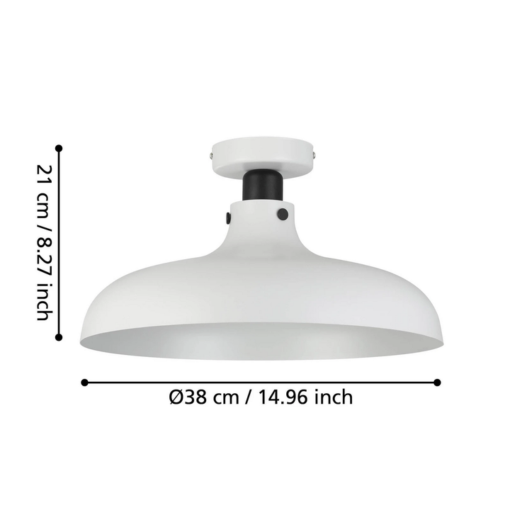 Eglo Deckenleuchte Matlock ø 38 Cm Grau Schwarz Deckenlampe Lampe Leuchte Spot B-Ware - 9002759438425