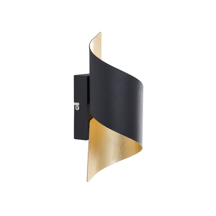 Lindby Metall-LED-Wandleuchte Wandleuchte Lampe Leuchte Desirio schwarz-gold