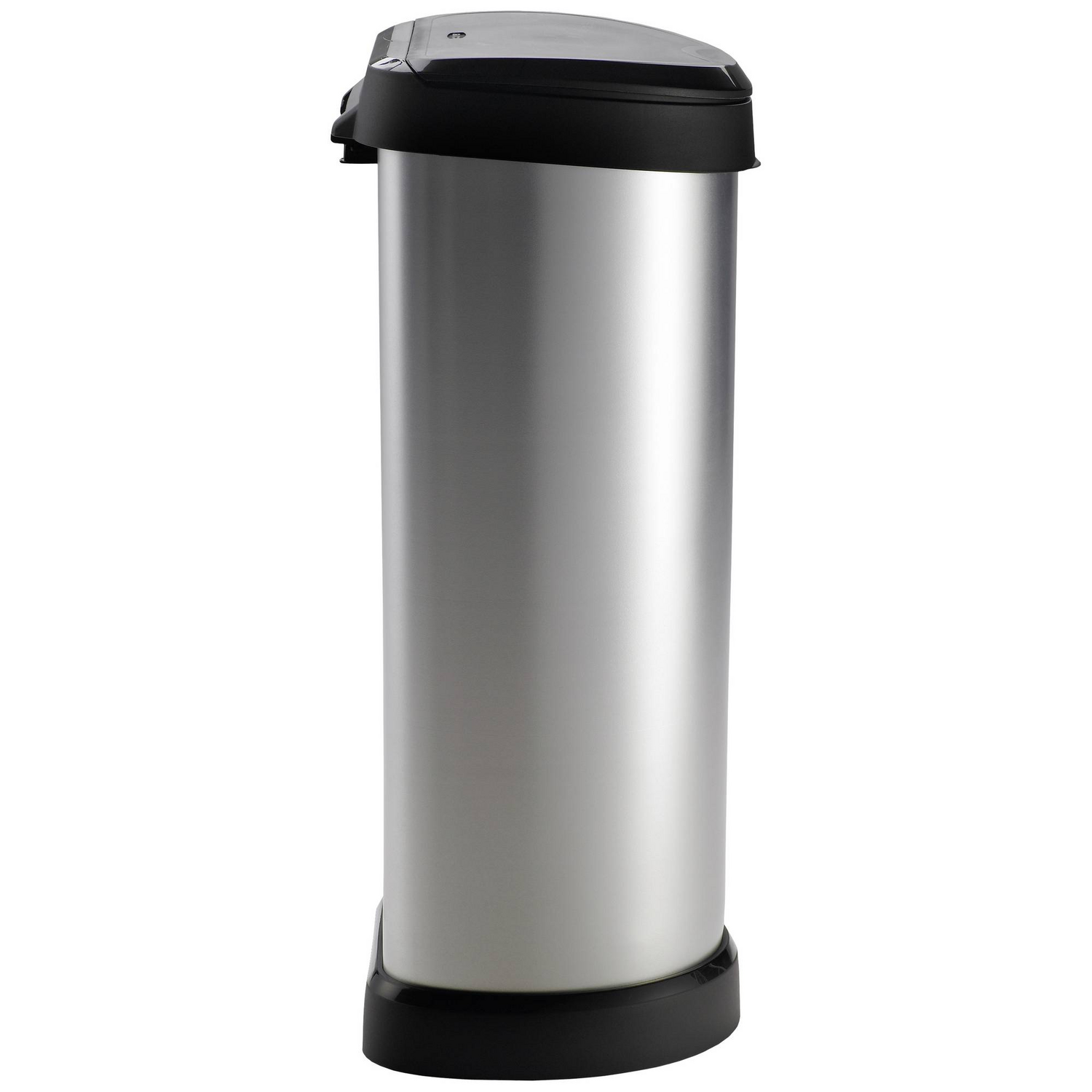 Curver Deco Bin Mülleimer Abfalleimer 40 L 335 X 685 X 285 Mm Silber Schwarz B-Ware