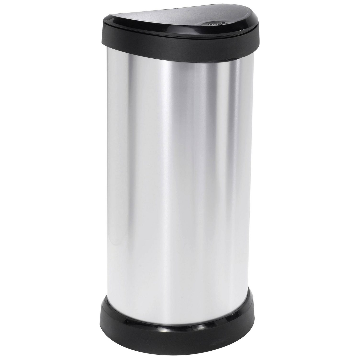 Curver Deco Bin Mülleimer Abfalleimer 40 L 335 X 685 X 285 Mm Silber Schwarz B-Ware