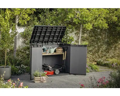B-Ware Keter Mülltonnenbox Universalbox Gartenbox Store It Out Max Kunststoff Grau - 3253924876191