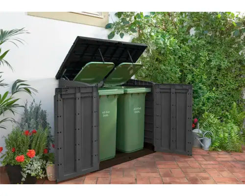 B-Ware Keter Mülltonnenbox Universalbox Gartenbox Store It Out Max Kunststoff Grau - 3253924876191