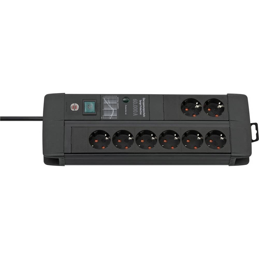 Brennenstuhl 1256000698 Power Extension 3 M 8 AC Outlet(s) Indoor Blac - 4007123674831