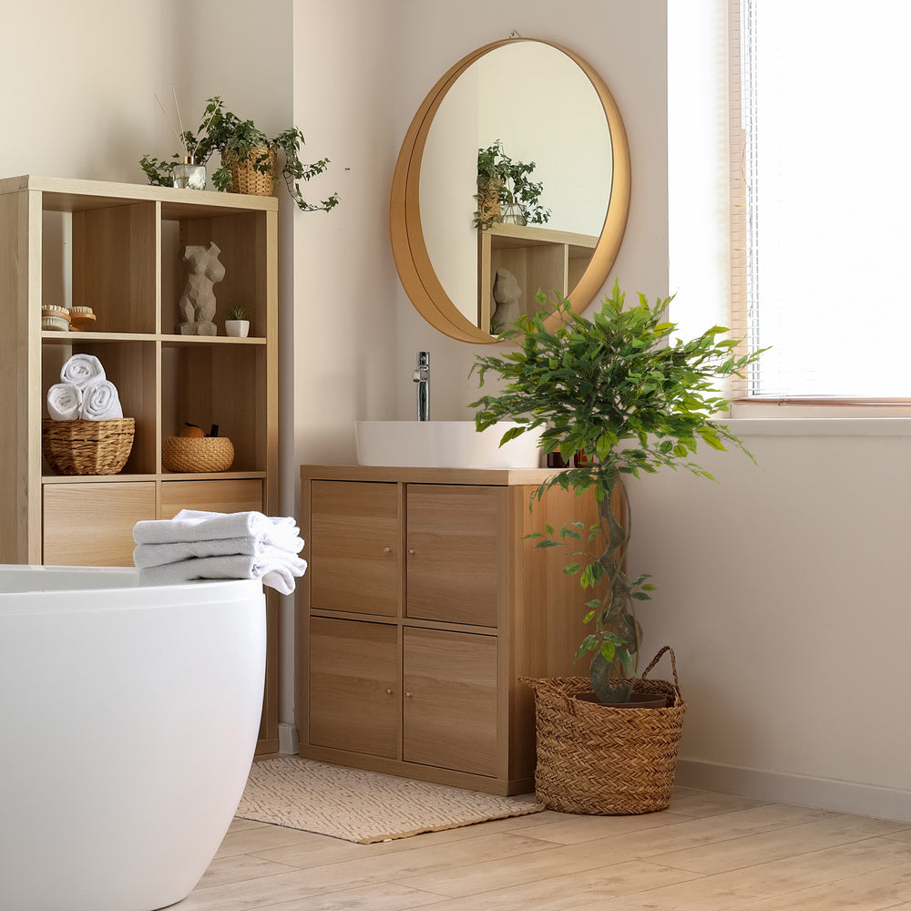 hjh OFFICE Kunstpflanze Baum Ficus Benjamina 120 cm grün Kunststoff  - 4064323036524