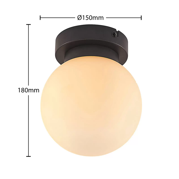 Lindby Tavino Deckenleuchte Deckenlampe Deckenlicht Leuchte Kugelschirm Schwarz B-Ware
