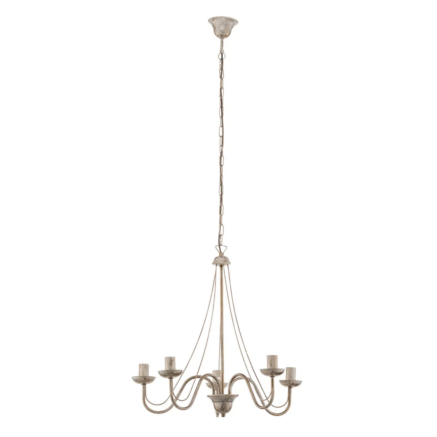 Helam Kronleuchter Malbo Hängeleuchte Deckenlampe Lampe Fünfflammig In Weiß B-Ware - 5902349215181