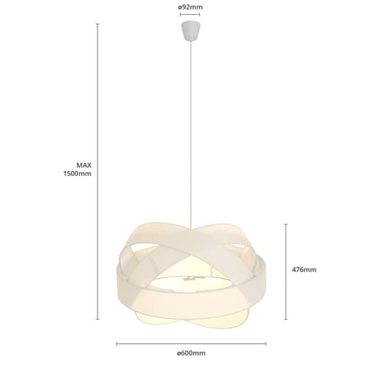 Lindby Simaria StoffPendelleuchte Pendelleuchte Pendelleuchte Lampe Leuchte weiß