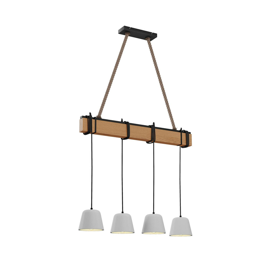Lucande Hakona Holz Hängeleuchte Pendelleuchte Deckenlampe Lampe 4 Betonschi616 B-Ware - 4251096569995