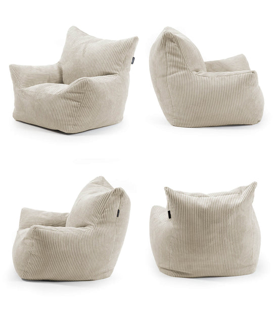 Mokebo Kindersessel 'Der Pausenheld' Kindersitzsack Lesesessel Stuhl Beige Cord B-Ware