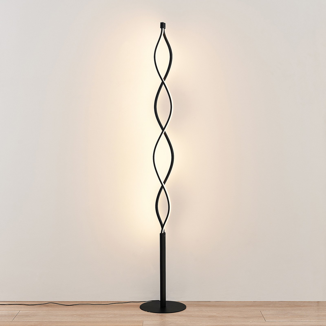 Lindby Welina Led Stehleuchte Standlampe Stehlampe Standleuchte Gedreht Schw256 B-Ware - 4251096597240